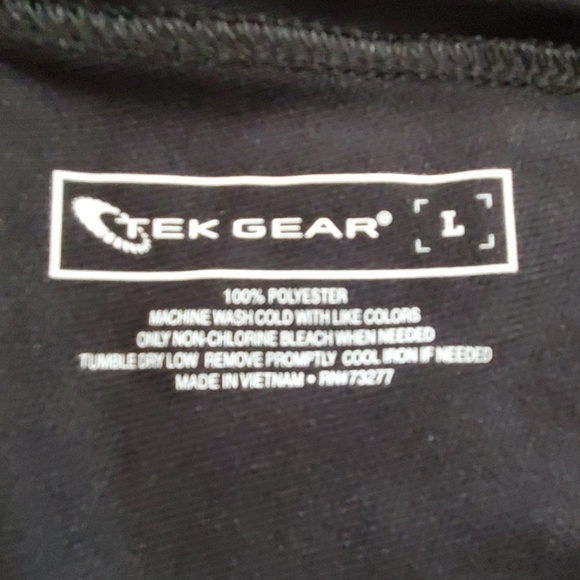 Tek Gear black gym running athletic shorts White Side Stripes Lrg. - Picture 3 of 6